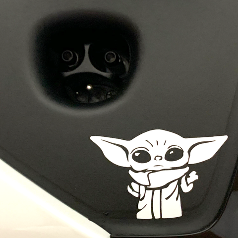 Tesla Model 3 or Model Y charge port decal - Baby Yoda (Grogu) inspired charging sticker