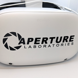 Aperture Labs Decal/Sticker for Oculus Quest 2 or Original Oculus Quest in white or black