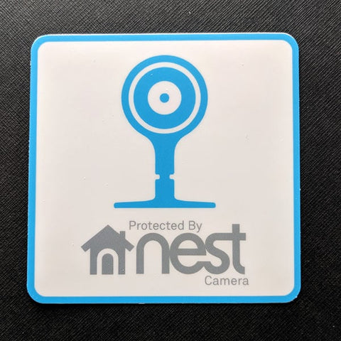 Protected by Nest Cam sticker (outdoor or indoor)