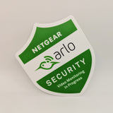 Indoor/Window Netgear Arlo Security Camera Badge/Shield sticker (replacement, additional - reverse print, sticks INSIDE windows!)
