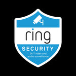 Ring Doorbell Security Camera Badge/Shield static window cling (outdoor safe, sticks on either side)