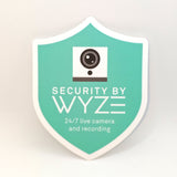 Indoor or Outdoor Wyze Cam/Sense Security Camera Badge/Shield sticker (official!)