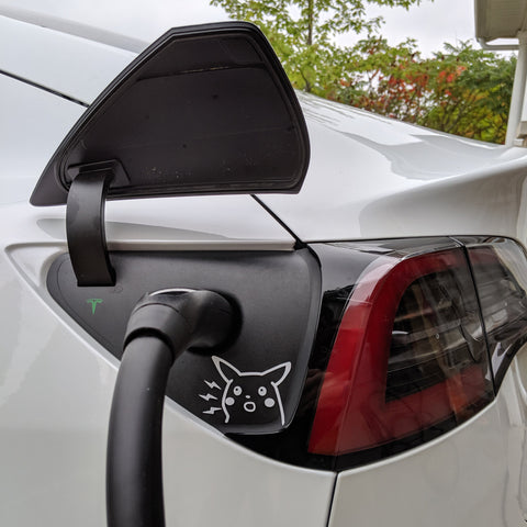 Tesla Model 3 or Model Y charge port decal - CUSTOM charging sticker
