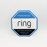 Indoor or Outdoor Octagonal Ring Doorbell Security Camera Badge/Shield sticker
