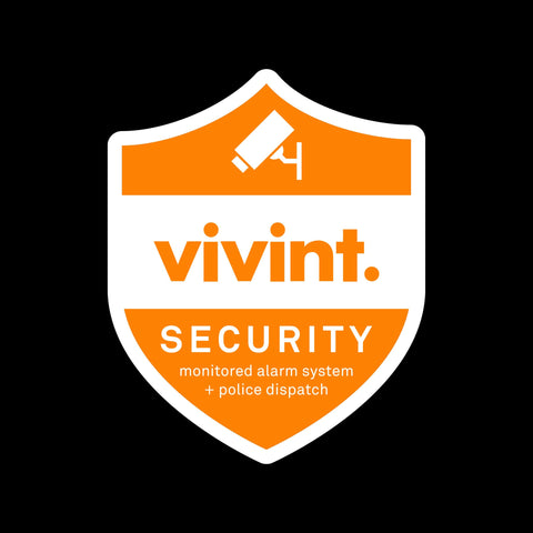 Vivint Smart Home Security and Alarm System Badge/Shield Sticker or Static Window Cling (outdoor safe, options for inside or outside window)