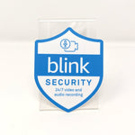 Indoor or Outdoor Blink Doorbell Security Camera Badge/Shield sticker (replacement, additional)