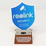 Indoor or Outdoor Reolink Security Camera Badge/Shield sticker (replacement, additional window decal)